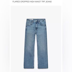 Zara High Waist Cropped Flare TRF Jeans